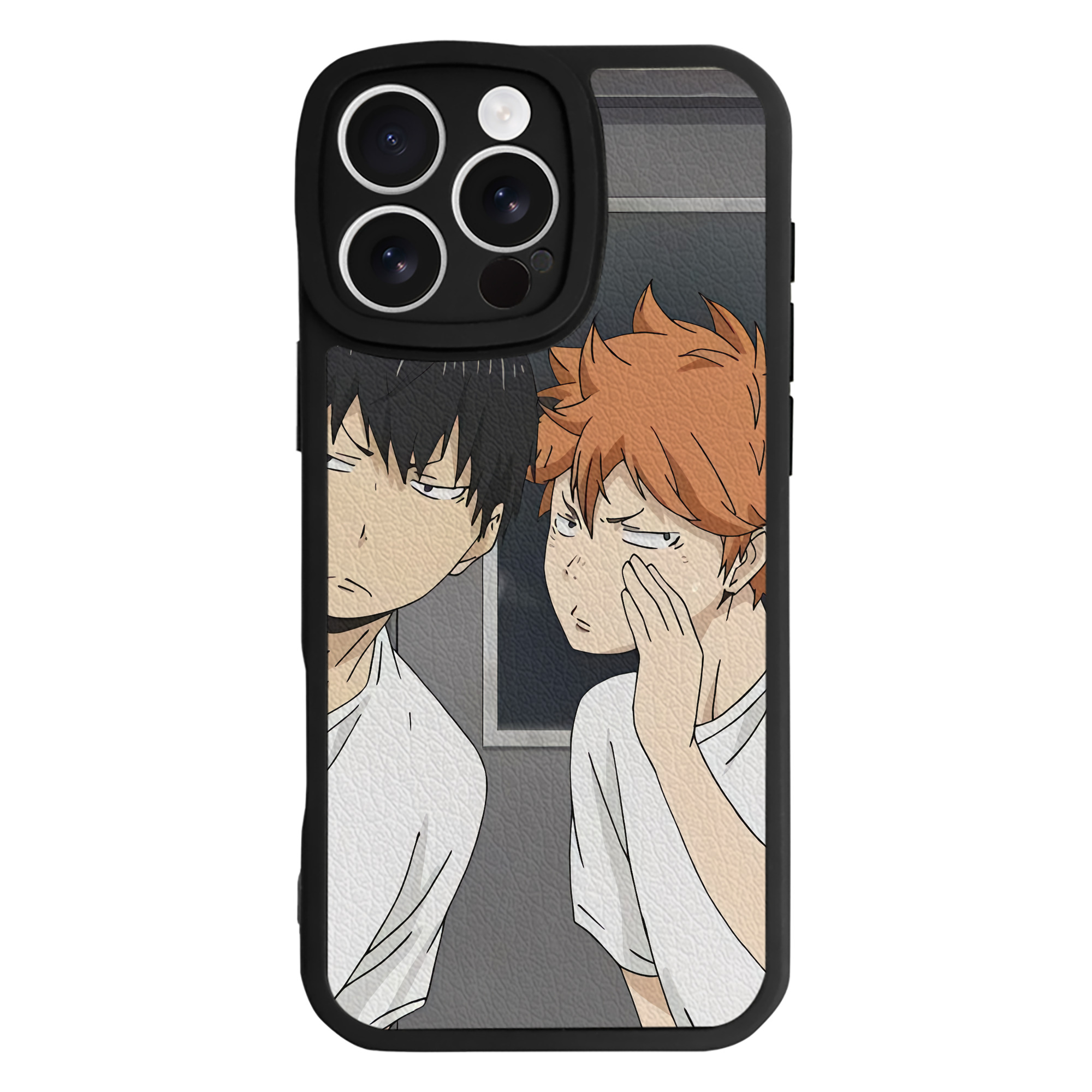 （画像用） ハイキュー!! Haikyu!! 【iPhone 16シリーズ対応】シリコンスマホケース（レザー調） 材質：シリコン